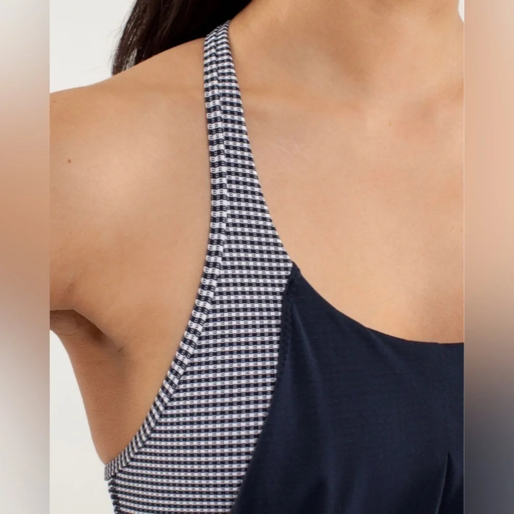 Lululemon Athletica Practice Freely Tank in Inkwell gingham women’s size 6 - Picture 4 of 13